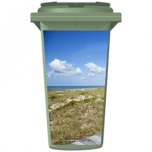 Grass On The Beach Wheelie Bin Sticker Panel